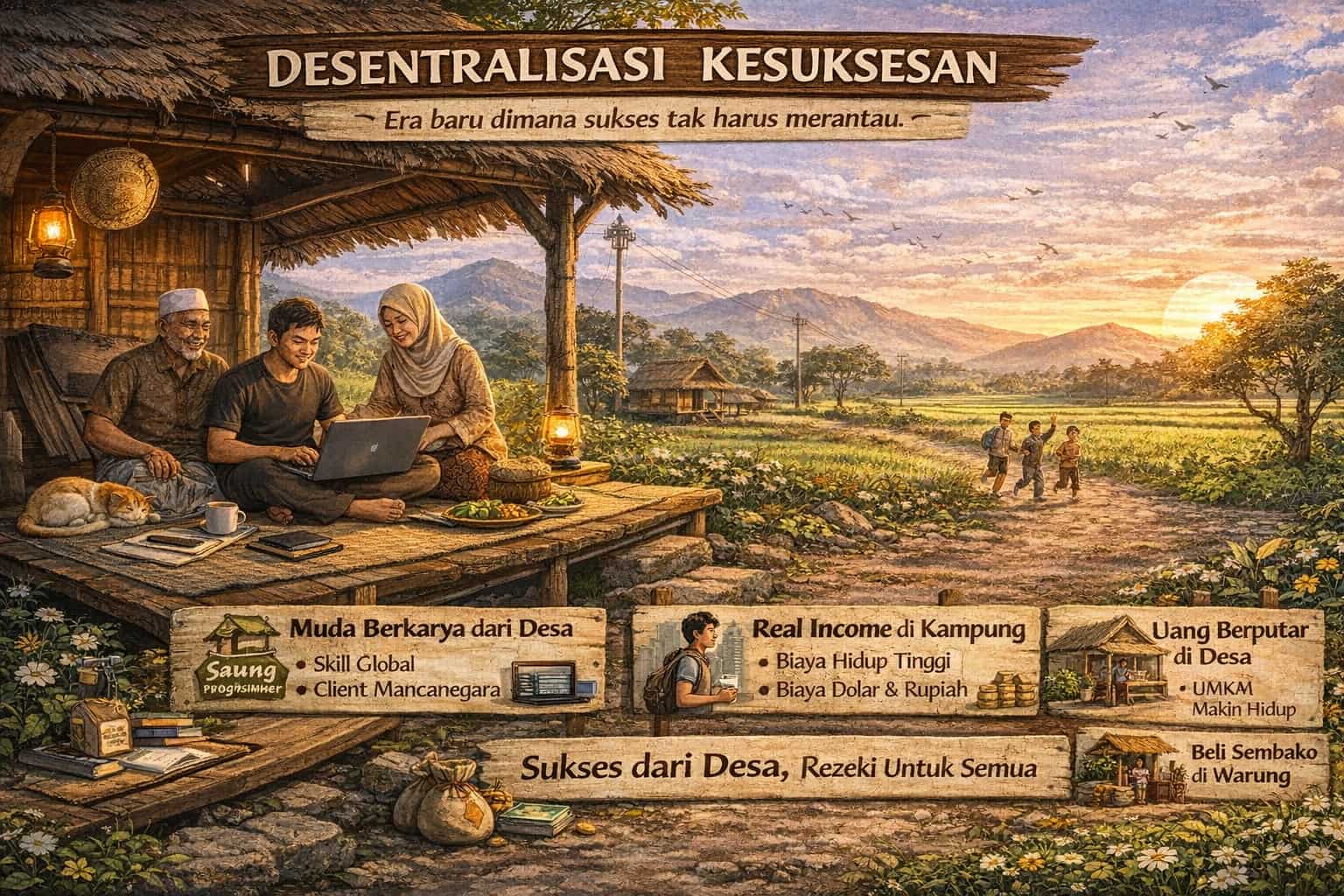 Kerja di Desa, Rezeki Kota. Sebuah Pergeseran Paradigma di Era Ekonomi Digital