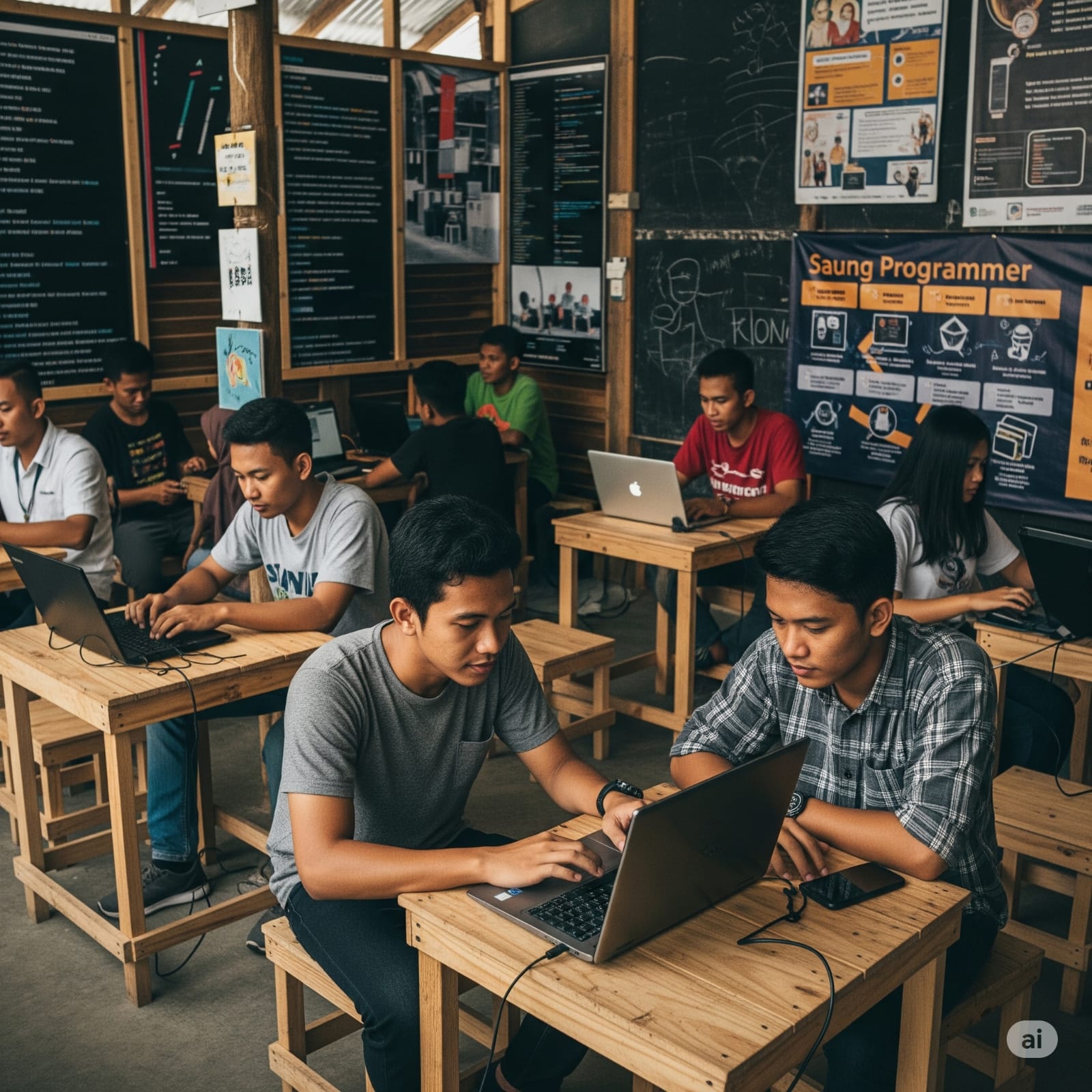Saung Programmer Membuka Jalan Bagi Anak-anak Putus Sekolah