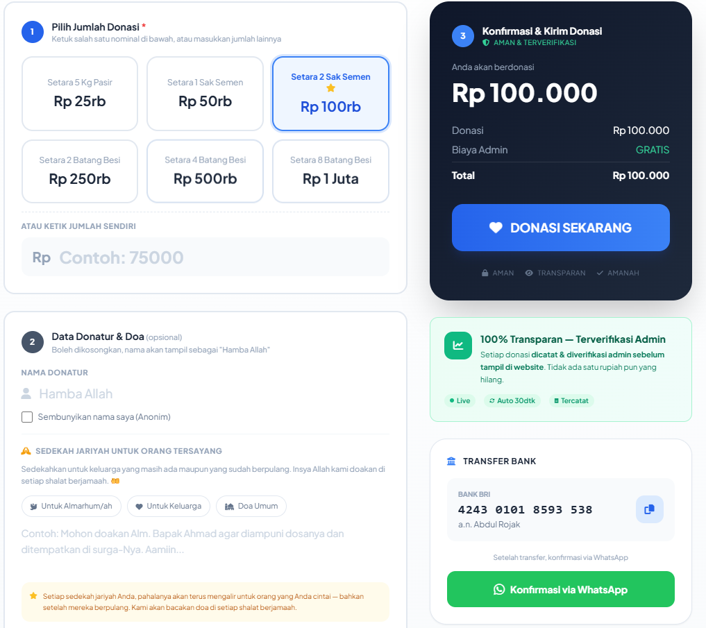 Website Donasi Masjid