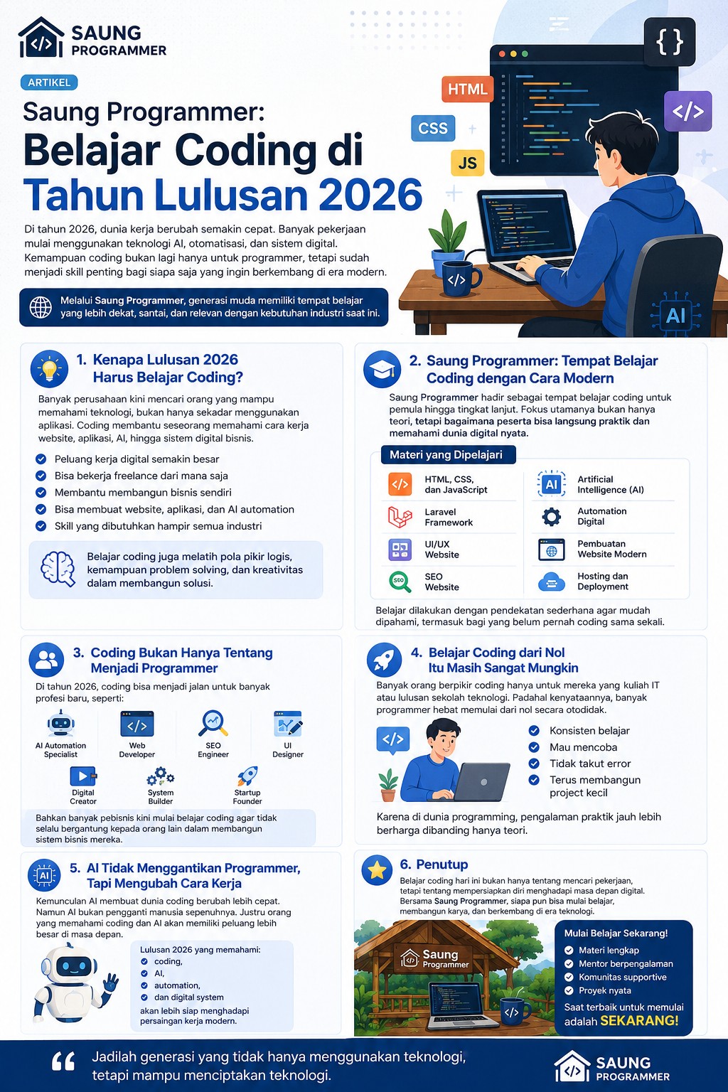 Saung Programmer: Belajar Coding di Tahun Lulusan 2026